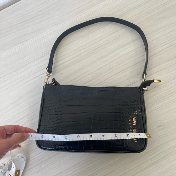 POPPY LISSIMAN BLACK CROC PURSE - Picture 8 of 9